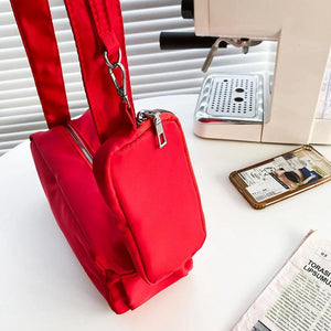 Nylon Crossbody Shoulder Bag Large Pockets Big Space Travel Casual