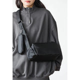 Nylon Crossbody Shoulder Bag Large Pockets Big Space Travel Casual