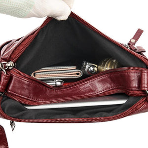 Women's Soft PU Leather Shoulder Bags Solid Large Capacity Crossbody Bag