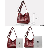 Women's Soft PU Leather Shoulder Bags Solid Large Capacity Crossbody Bag