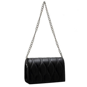 Women's PU Leather Chain Shoulder Bag Solid Messenger Female Bags