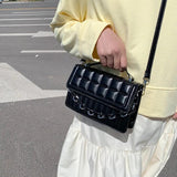 Chain Handbags for Women Striped Plaid Small Square Bag Women Shoulder Bags