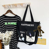 Large Capacity Nylon Tote Bag for Teenage Girls