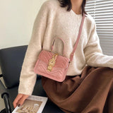 Soft PU Shoulder Bag Small Square Messenger Chain Crossbody