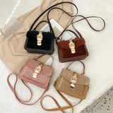 Soft PU Shoulder Bag Small Square Messenger Chain Crossbody