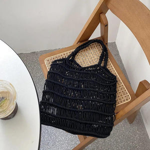Bohemian Summer Handbag Women Cotton Crochet Tote Bag