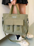 Nylon Women Tote Bag Large Capacity Shoulder Bag Multifunction Bookbag