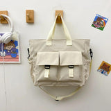 Nylon Women Tote Bag Large Capacity Shoulder Bag Multifunction Bookbag