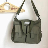 Nylon Women Tote Bag Large Capacity Shoulder Bag Multifunction Bookbag