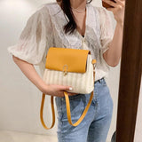 Handwoven Straw Shoulder Bag Beach Lock Rattan Messenger Bag