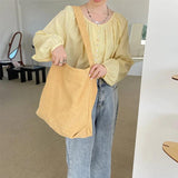 Corduroy Hobo Tote Bag for Women Casual Crossbody Shoulder Bag