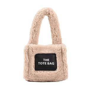 Winter Plush Tote Bag Lambswool Women's Handbags Chain Shoulder Crossbody Bags