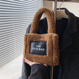 Winter Plush Tote Bag Lambswool Women's Handbags Chain Shoulder Crossbody Bags