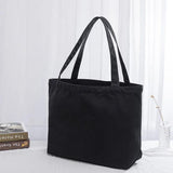 Ladies Canvas Shoulder Bag Japanese Solid Large-Capacity Handbag