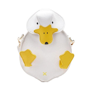 Vintage Duck Shape PU Leather Shoulder Bag Casual Crossbody Messenger