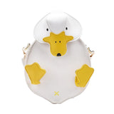 Vintage Duck Shape PU Leather Shoulder Bag Casual Crossbody Messenger