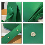 Women's Casual Messenger Bag PU Leather Small Square Bag Ladies Shoulder Bag