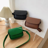 Women's Casual Messenger Bag PU Leather Small Square Bag Ladies Shoulder Bag