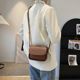 Women's Casual Messenger Bag PU Leather Small Square Bag Ladies Shoulder Bag