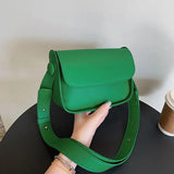 Women's Casual Messenger Bag PU Leather Small Square Bag Ladies Shoulder Bag