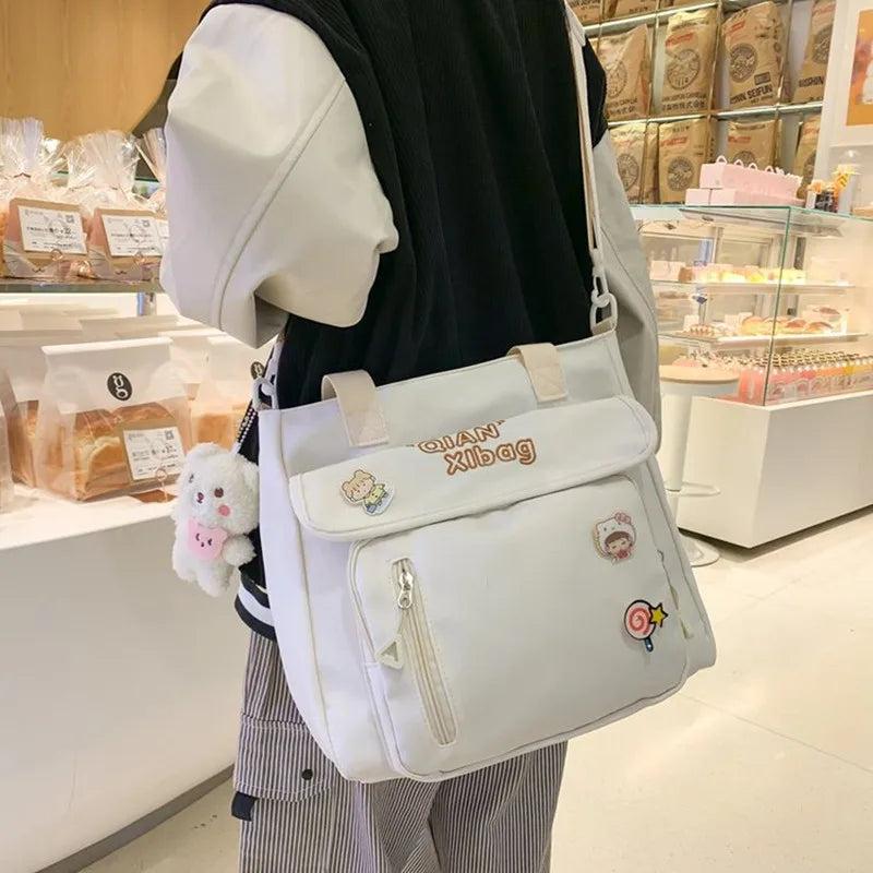 Girl College Students Crossbody Bag Large Capacity Shoulder Bag