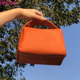 Women's Crossbody Dumplings Bag High Capacity PU Leather Shoulder Handbag