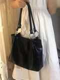 Women's Shoulder Bag Pu High Lacquer Leather Large Capacity Handbag