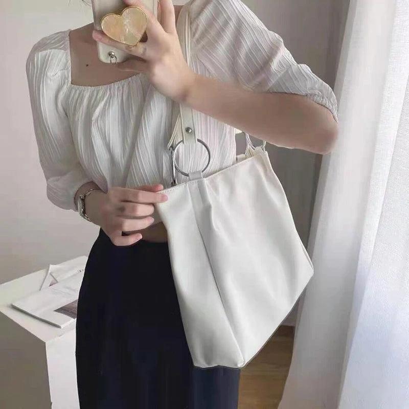 Women's Shoulder Bag Pu High Lacquer Leather Large Capacity Handbag