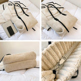 High Corduroy Shoulder Bags for Women Travel Tote Handbags