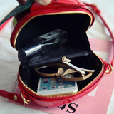 Circular Green Leaves Shoulder Messenger Handbag