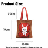 Japanese Knitting Rabbit Handbag Winter Woolen Tote Bag