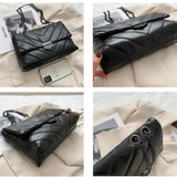 Women's Rhombus Embroidery Crossbody Bag Mini Handbag
