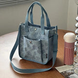 Floral Pattern Lunch Box Shoulder Bag Tote Handbag