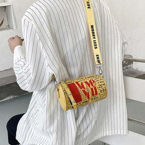 Women Duffel Bag Shoulder Bags PU Soft Leather Letter Pounch