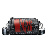 Women Duffel Bag Shoulder Bags PU Soft Leather Letter Pounch