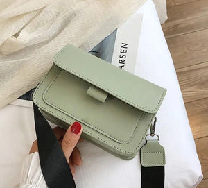 Classic Leather Handbag Solid Sling One Shoulder Bag