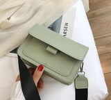Classic Leather Handbag Solid Sling One Shoulder Bag