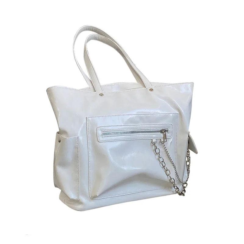 Women's PU Leather Shoulder Bag Large Capacity Tote Bags
