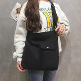 Women's Tote Bag Large Capacity Canvas Messenger Crossbody Shoulder Bag