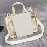 Large Capacity Canvas Tote Bag for Women, Crossbody Schoolbags