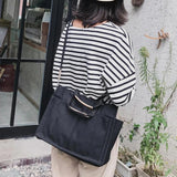 Large Capacity Canvas Tote Bag for Women, Crossbody Schoolbags