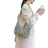 Fashionable Sequins PU Leather Shoulder Bag White/Blue/Black