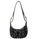 Fashionable Sequins PU Leather Shoulder Bag White/Blue/Black
