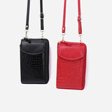Small Phone Shoulder Bag for Women PU Leather Crossbody Bag Ladies Purse Flap