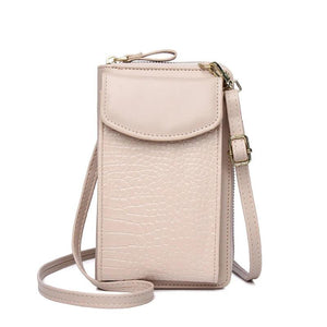 Small Phone Shoulder Bag for Women PU Leather Crossbody Bag Ladies Purse Flap