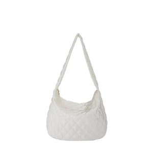 Ladies Quilted Puff Cross Shoulder Bag Winter Crossbody Underarm Purse