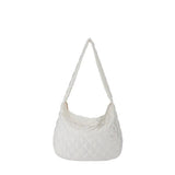 Ladies Quilted Puff Cross Shoulder Bag Winter Crossbody Underarm Purse
