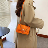 Pearls Hasp Shoulder Bag for Women PU Leather Handbags