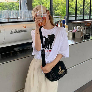 Women Vintage Canvas Shoulder Handbags Female Student Portable Messenger Bag