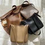 2PCS/Set Women Handbag Shoulder Bags PU Leather Female Woman
